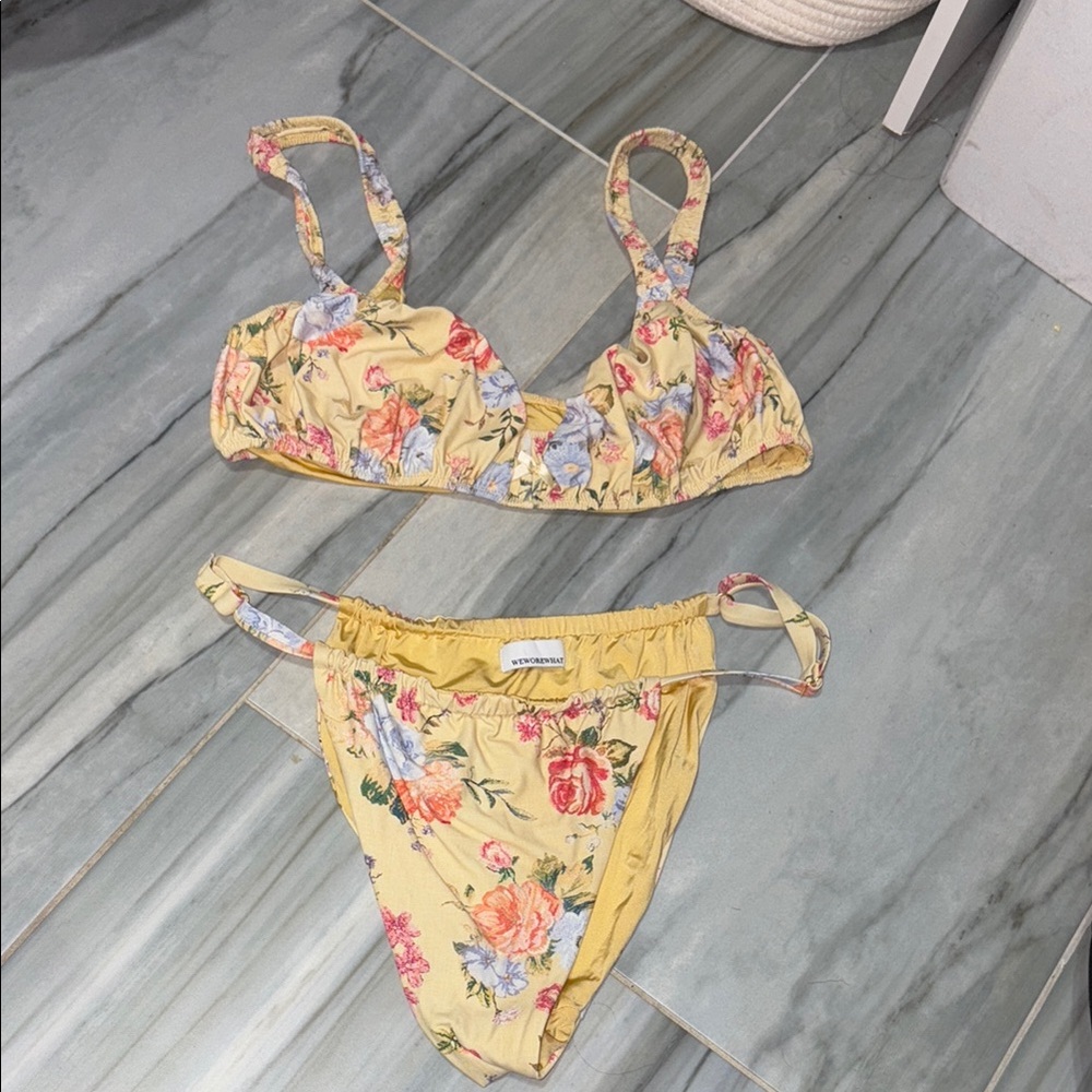 Floral Yellow Bikini Set - Picture 1 of 5